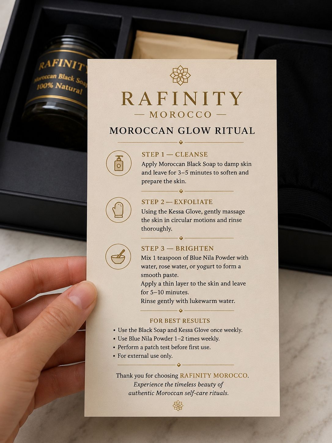 Rafinity Morocco Moroccan Glow Ritual Kit